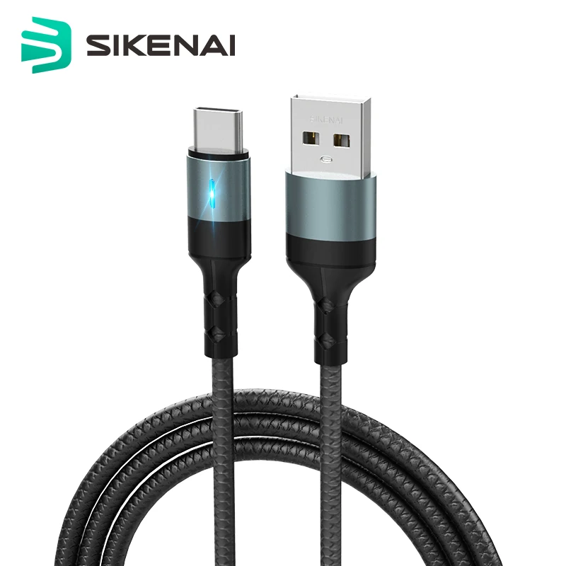 

Sikenai 5A USB Type C Fast Charging cable Smart Power off Data Cable Fast Charger Cable