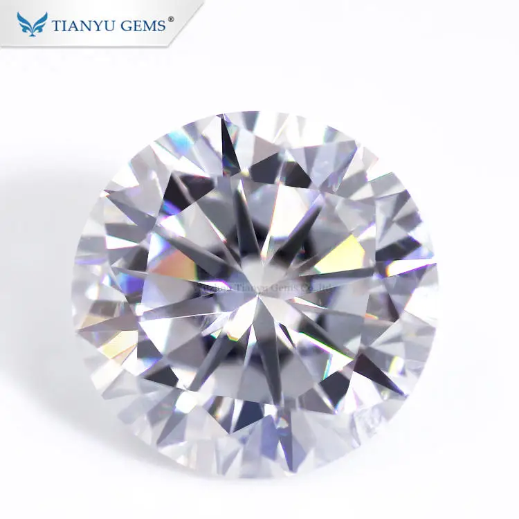 

Tianyu gems Loose Moissanite DEF VVS Color hearts and arrows cut round moissanite diamonds