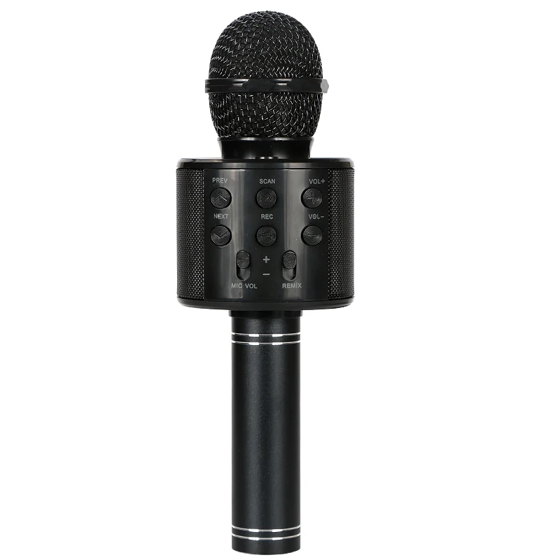 

LED flashing wireless condenser microphone 858L with stereo mobile phone/PC