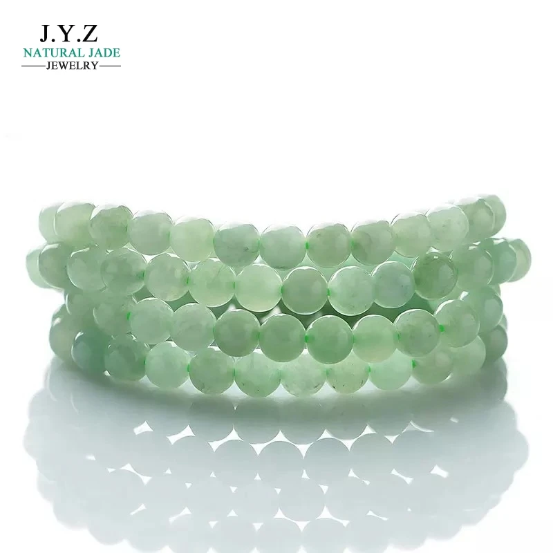 

Jade Necklace 8Mm Bracelet SANCAI Women's Bracelet A Goods Myanmar Buddha Jewelry Live Delivery