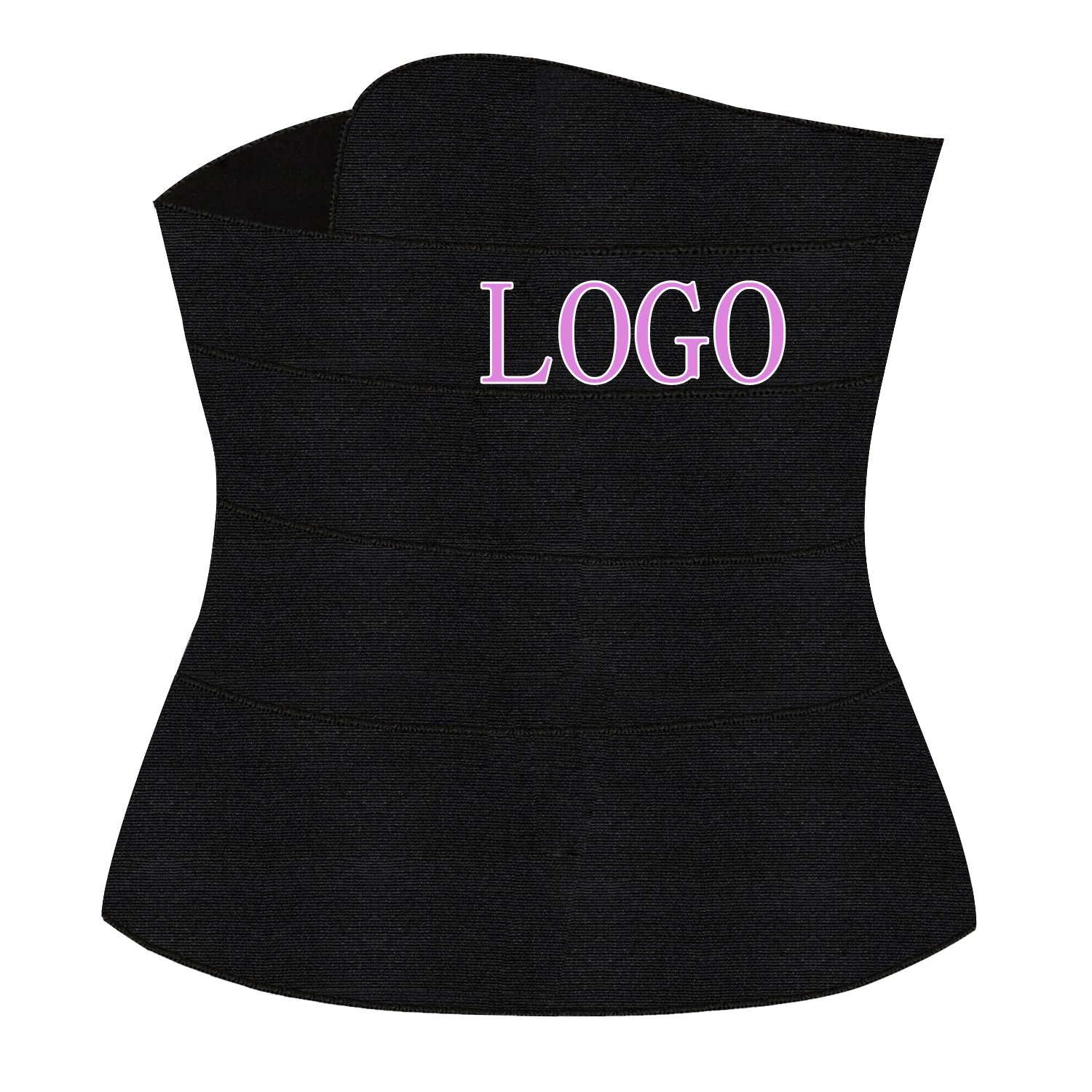 

Waist Trainer Slimming Sauna Removable Unisex Trimmer Shaper For Women Long Tummy Wrap Belt, Black