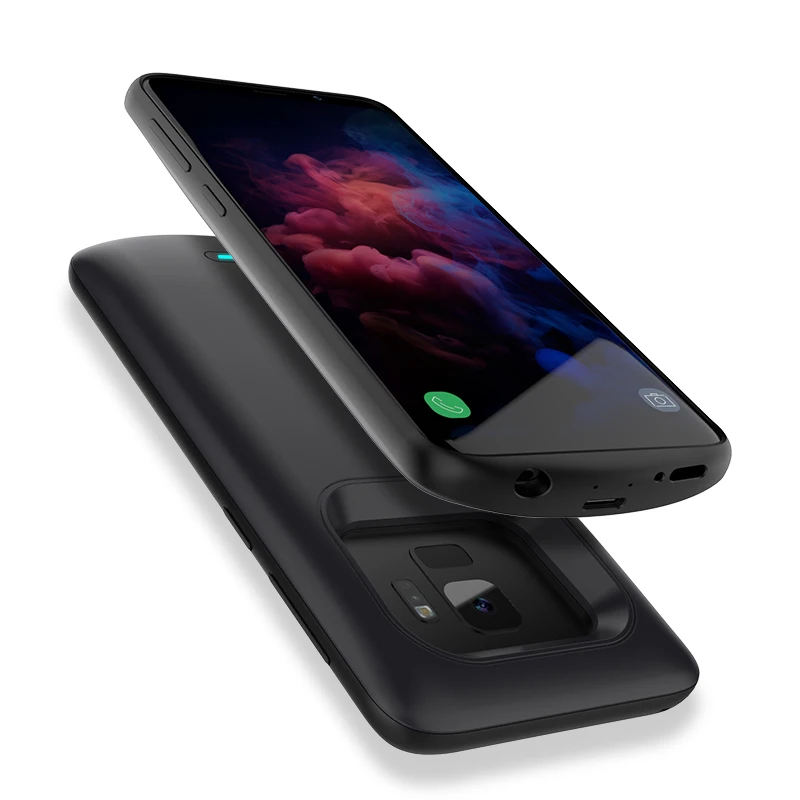 

2020 hot selling rechargeable portable battery charging case wireless charger power bank For Samsung Galaxy S9 plus