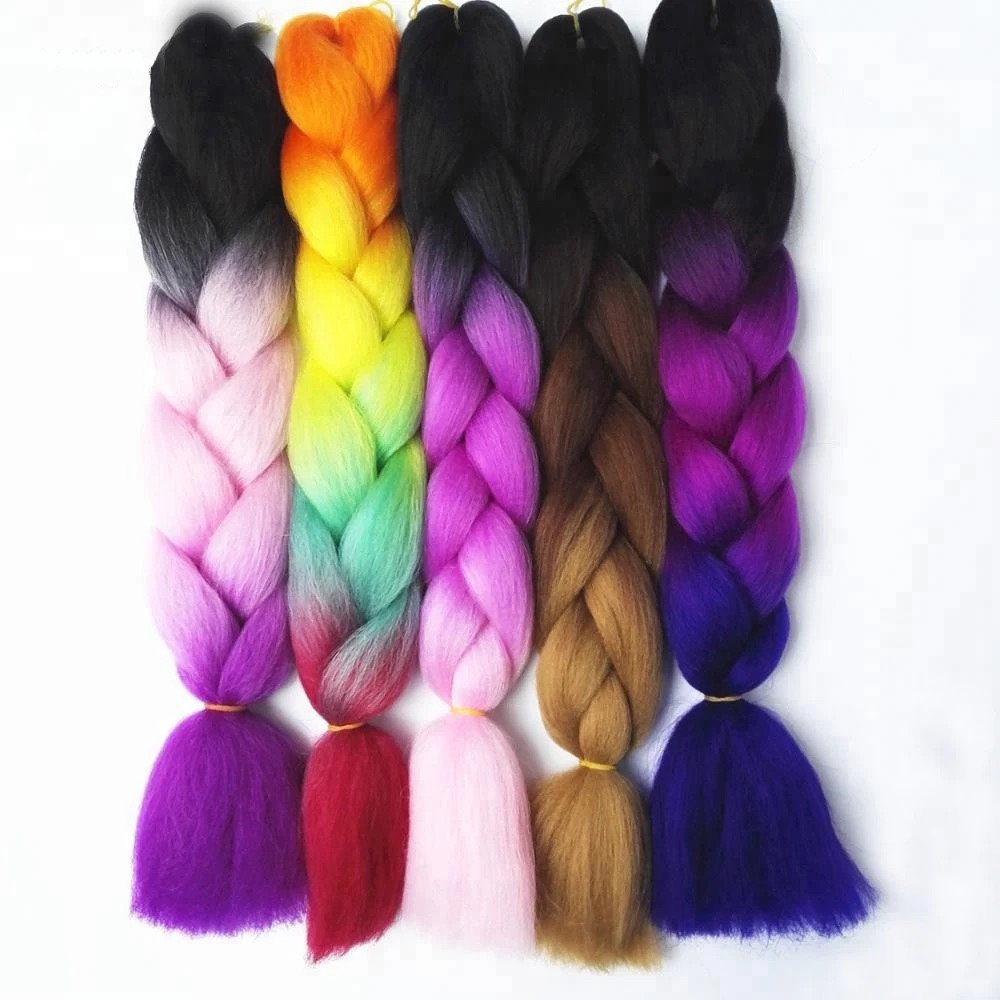 

24inch ombre 100g Africa extension jumbo braid All color in stock synthetic hair