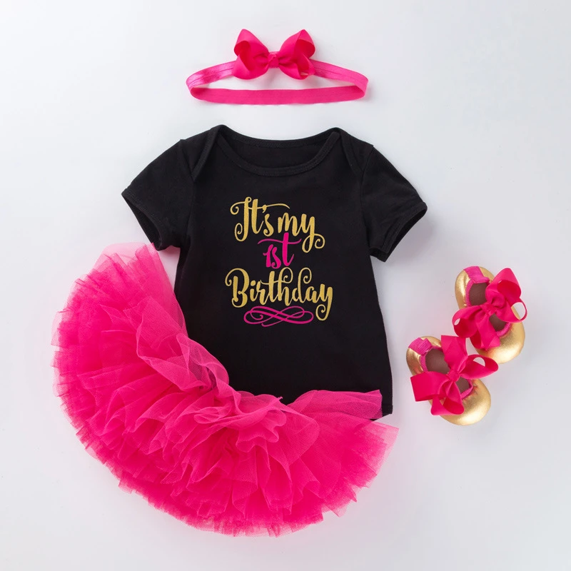 Hot Sale Newborn Baby Girl Birthday Dresses Outfits My First Birthday 1