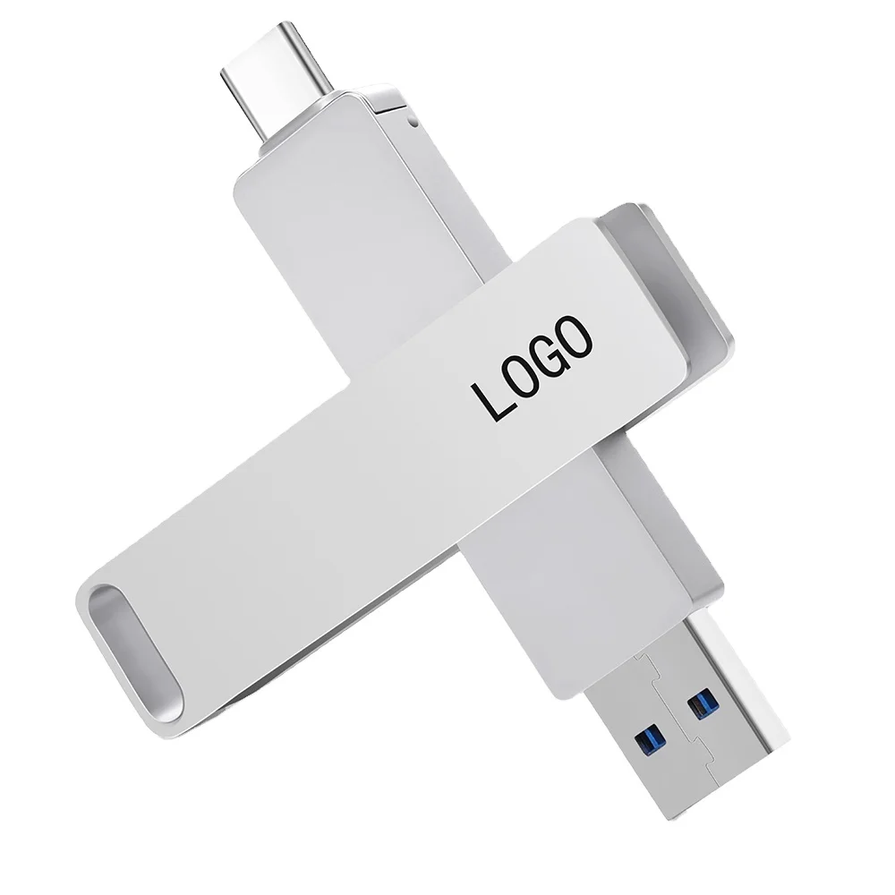 

Hot Sales Custom 3.0 OTG Fastest Cle Usb Sticks 128GB 256GB 512GB 1TB 2TB Metal Usb C Memory Flash Drive for android type c