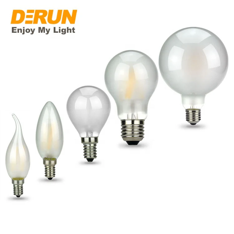 High Lumen CRI 80 100LM/W 2200K 2800K 3000K Clear Glass 220V E14 4W C35  Candelabra Filament Bulb , FMT-C35