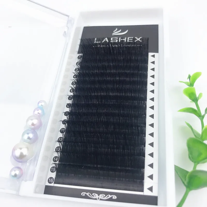 

Lashex Eyelash Extensions L Curl False Lash L Curl 8-25mm All Length Lash Extensions Super Popular Customize Boxes All Curl