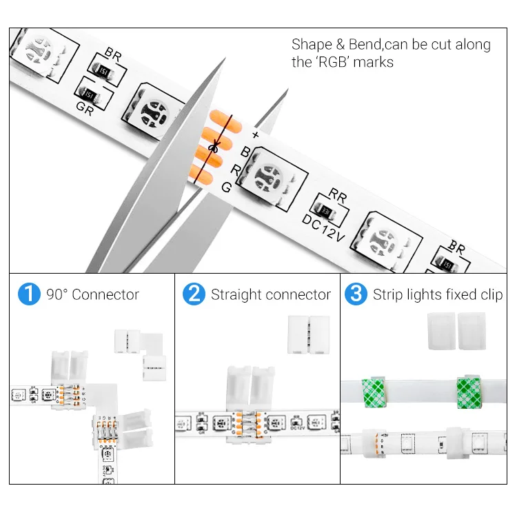 
Smart WiFi LED Strip SMD 5050 10M 300LEDs IP20 RGB Light Smart Phone Controlled for Home 