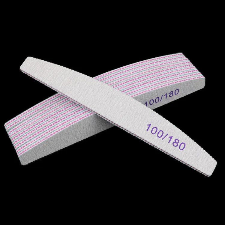 Nail File Mix Color 80/100/180/240 Grit Professional Sandpaper Cuticle Remover Buffer Files Manicure Tool Set