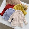 kids cardigans girls sweater solid v- neck children boutiques clothes wholesale