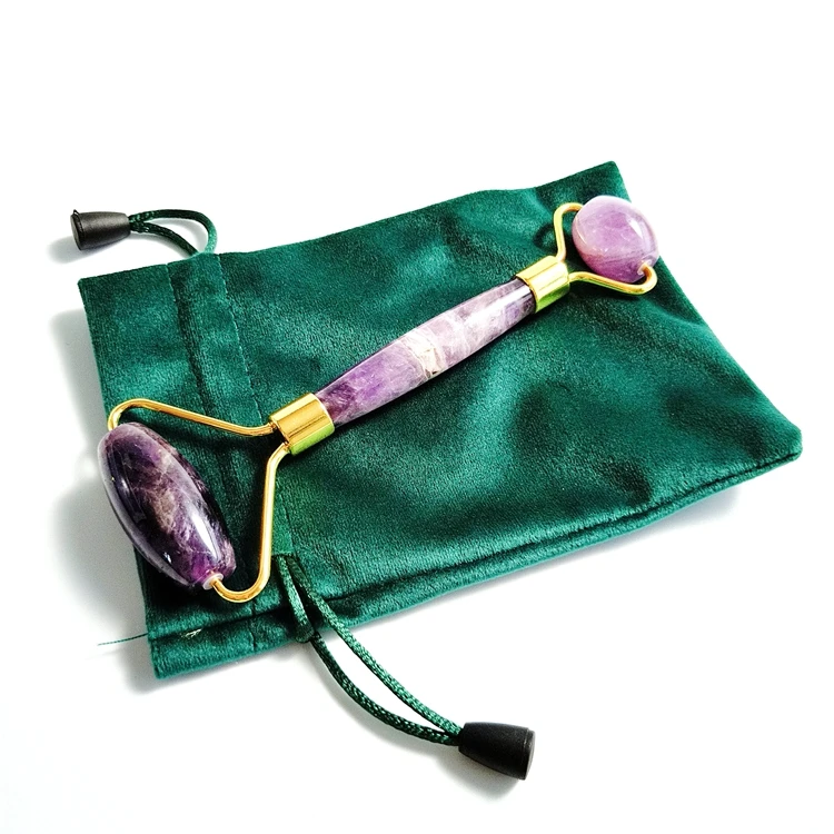 

adorable handheld amethyst roller beauty jade facial massage roller for face