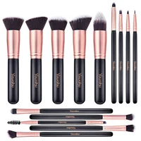 

High quality rose gold beauty cosmetics brushes free sample 14pcs premium make up kit gift professional makeup brushes