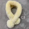 100% Rex Rabbit Fur Thickened Pure Winter Warm Lady's Double-Tube Scarf