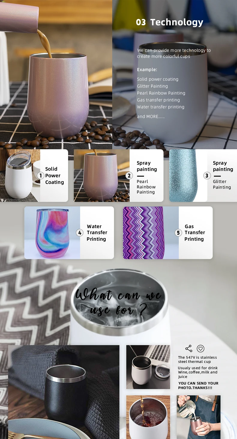 stainless steel vacuum wine tumbler 