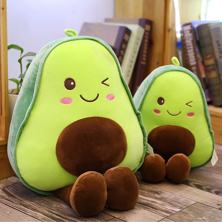 

Free Shipping Baby Girls Birthday Anniversary Gift Wholesale Custom Cute Creative Fruit Doll Avocado Stuffed Pillow Plush Toy, Green