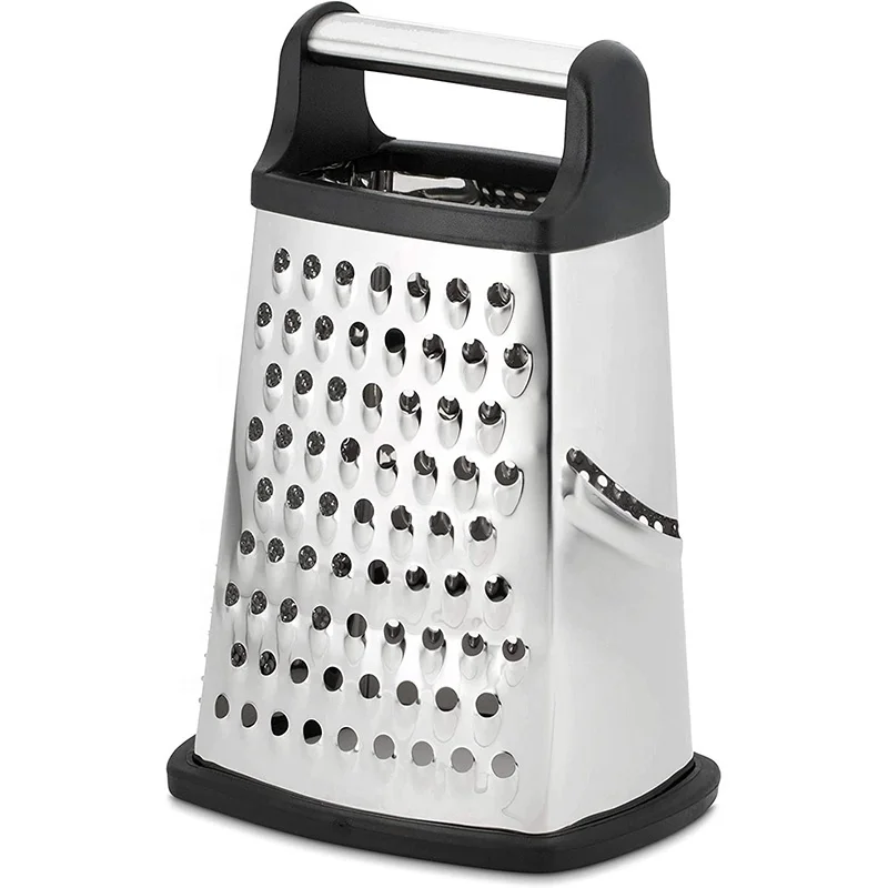 

Kitchen Tool Parmesan Cheese Vegetables Ginger Black 4 Sides Professional Stainless Steel Box Grater, Custom color