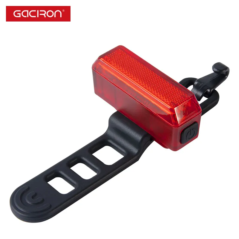 

Gaciron 4 working modes translucent housing waterproof USB rechargeable bike rear led tail light