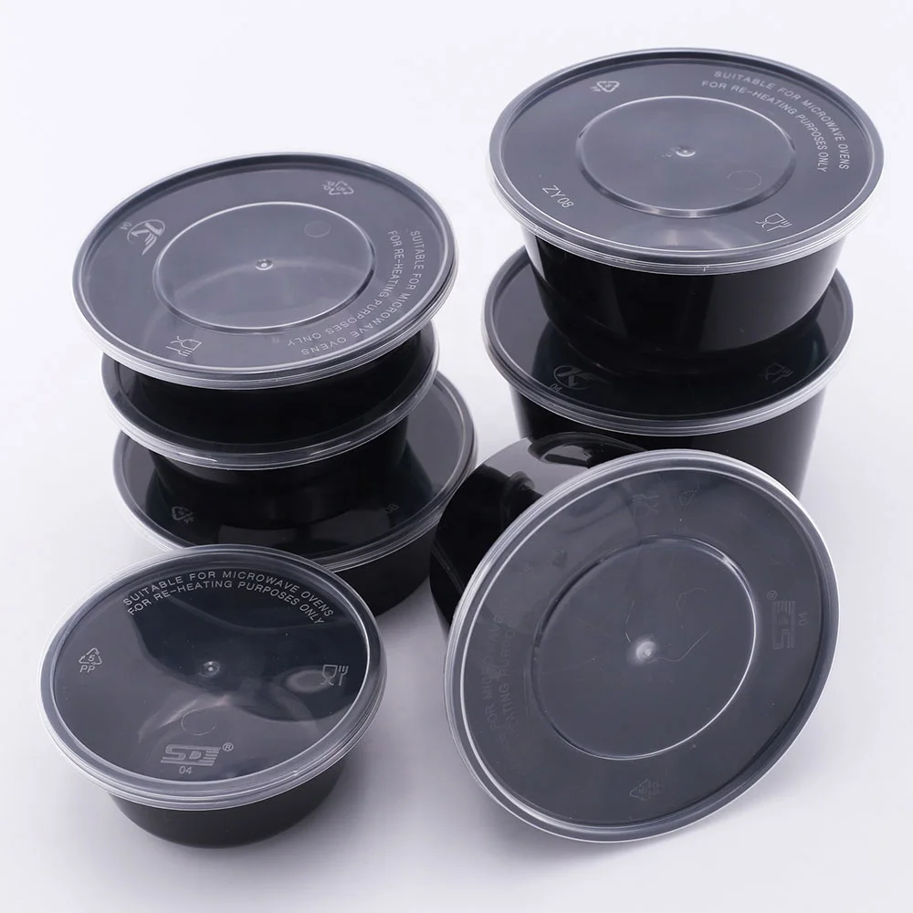 

Disposable bento boxes clear food soup dressing plastic packaging containers with lid