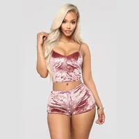

New 2020 Women Ladies Sexy Velvet Crop Tops Lingerie Underwear Pajamas Bralette Set
