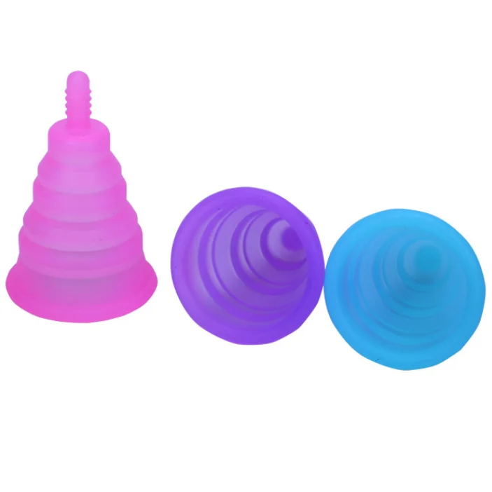 Very Soft 100% Medical Silicone Folding Menstrual Cup For Women Period