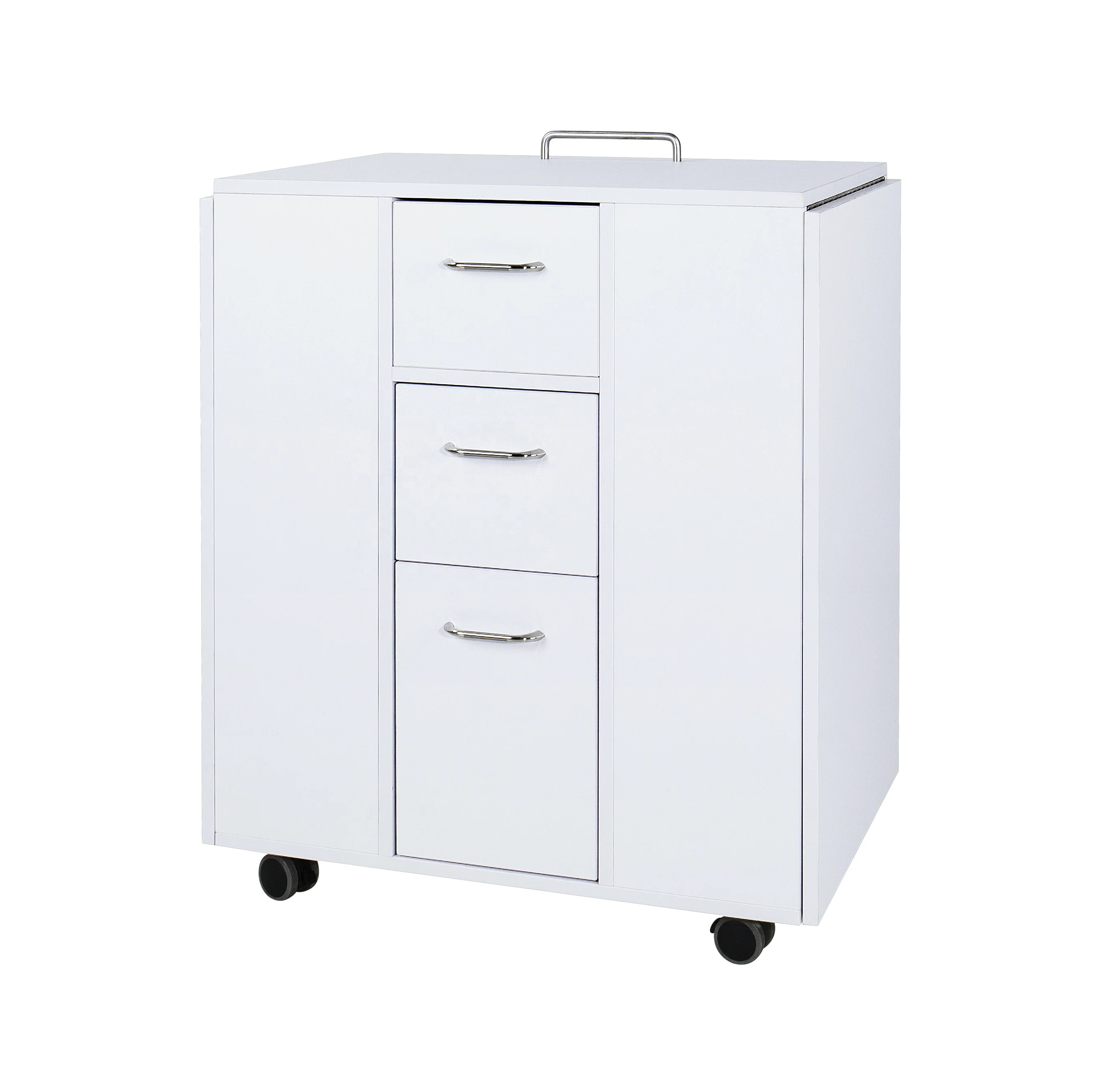 

Folding nail manicure table double nail table, White