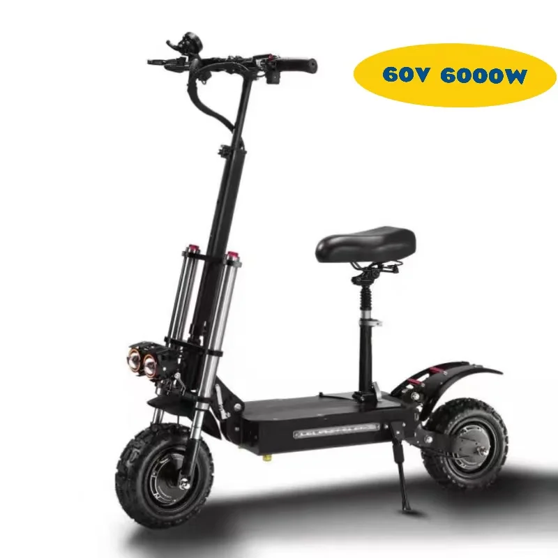

EU Warehouse Factory Price Off Road Long Range 11 Inch 60V 60Ah 35ah 5600W 8000W Big Power Dual Motor Scooter Electric Scooter
