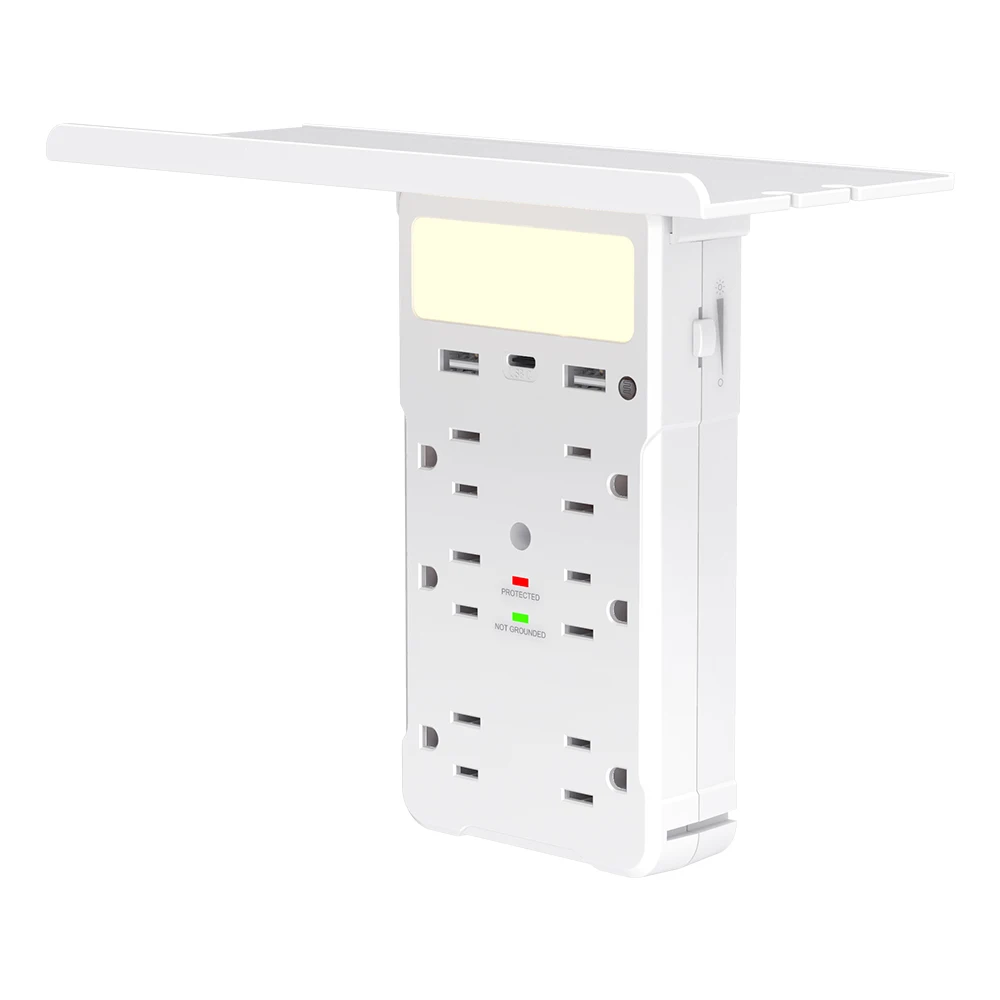 Awesome Product Plug Outlet Splitter Sensor Led Night Light Shelf Wall Outlet