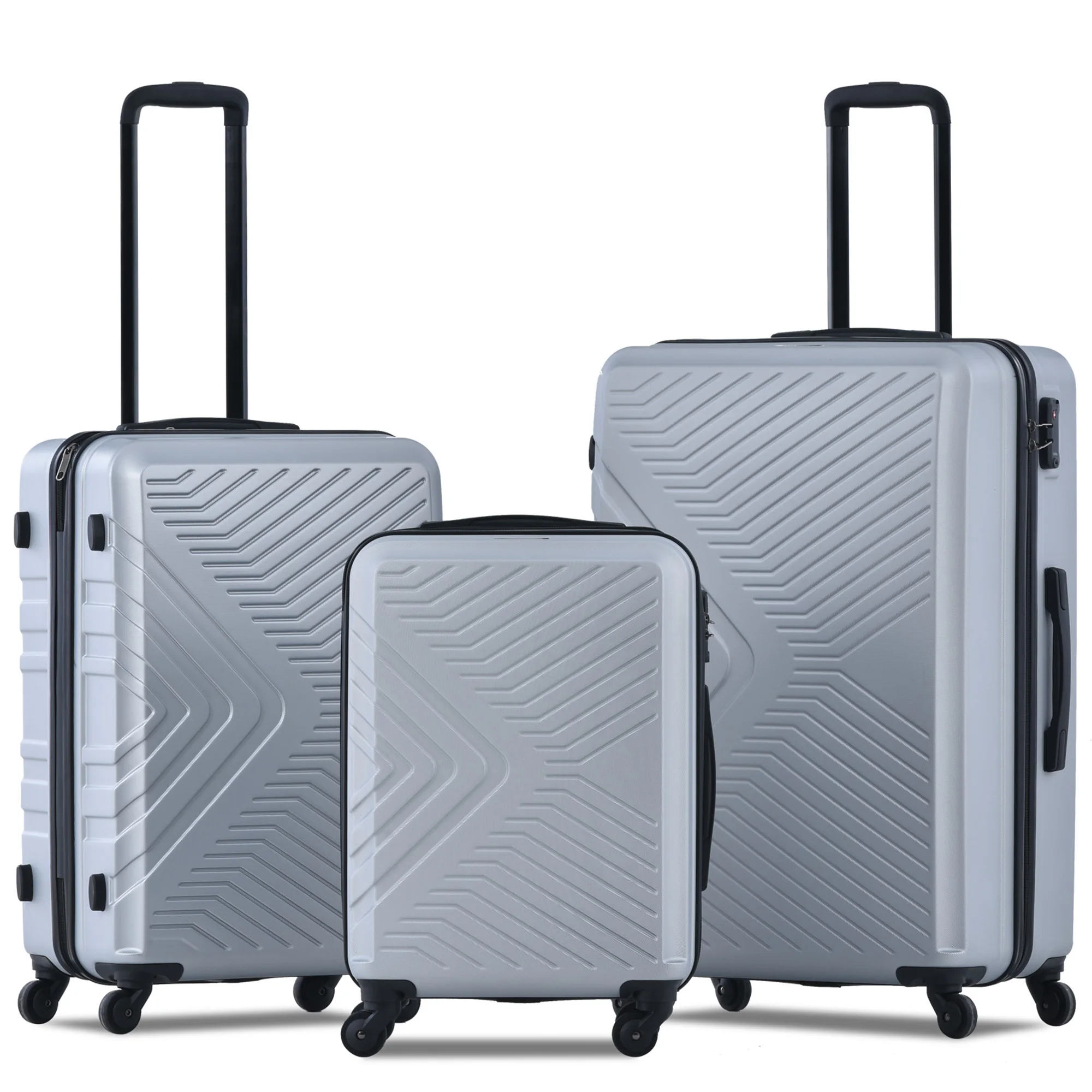 

Free Shipping 3 Piece Luggage Set Lightweight Suitcases with Spinner Wheels