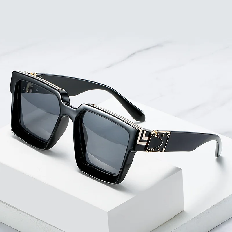 

Hot Selling Square Fashion Designer Sunglasses Big Sun trendy Shade Glasses Wholesale Luxury Glasses unisex