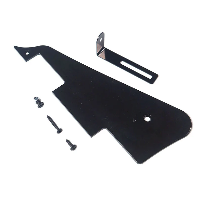 

NEW 3Ply Black PVC LP Electric Guitar Pickguard Scratch Plate with Chrome Bracket for LP Guitar Parts, Black,white ,yellow