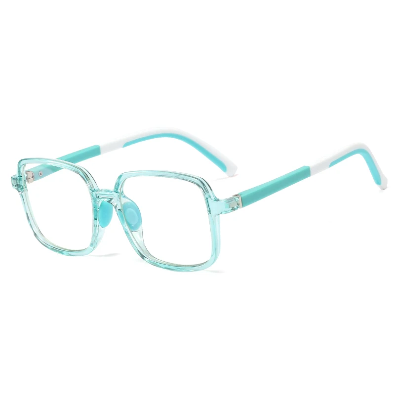 

SHINELOT 5205 New Design Anti Blue Light Children Glasses Square Spring Hinge Temple Glasses Frames bicycle for kids children