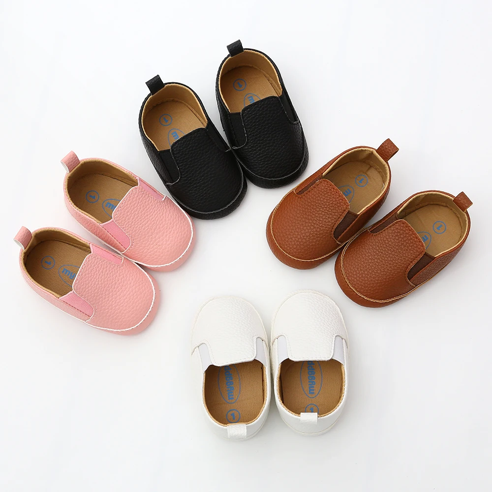 

MOQ1 New arrived PU Leather soft-sole loafers slip on moccasin Casual baby shoes, Red, gold, green, silver