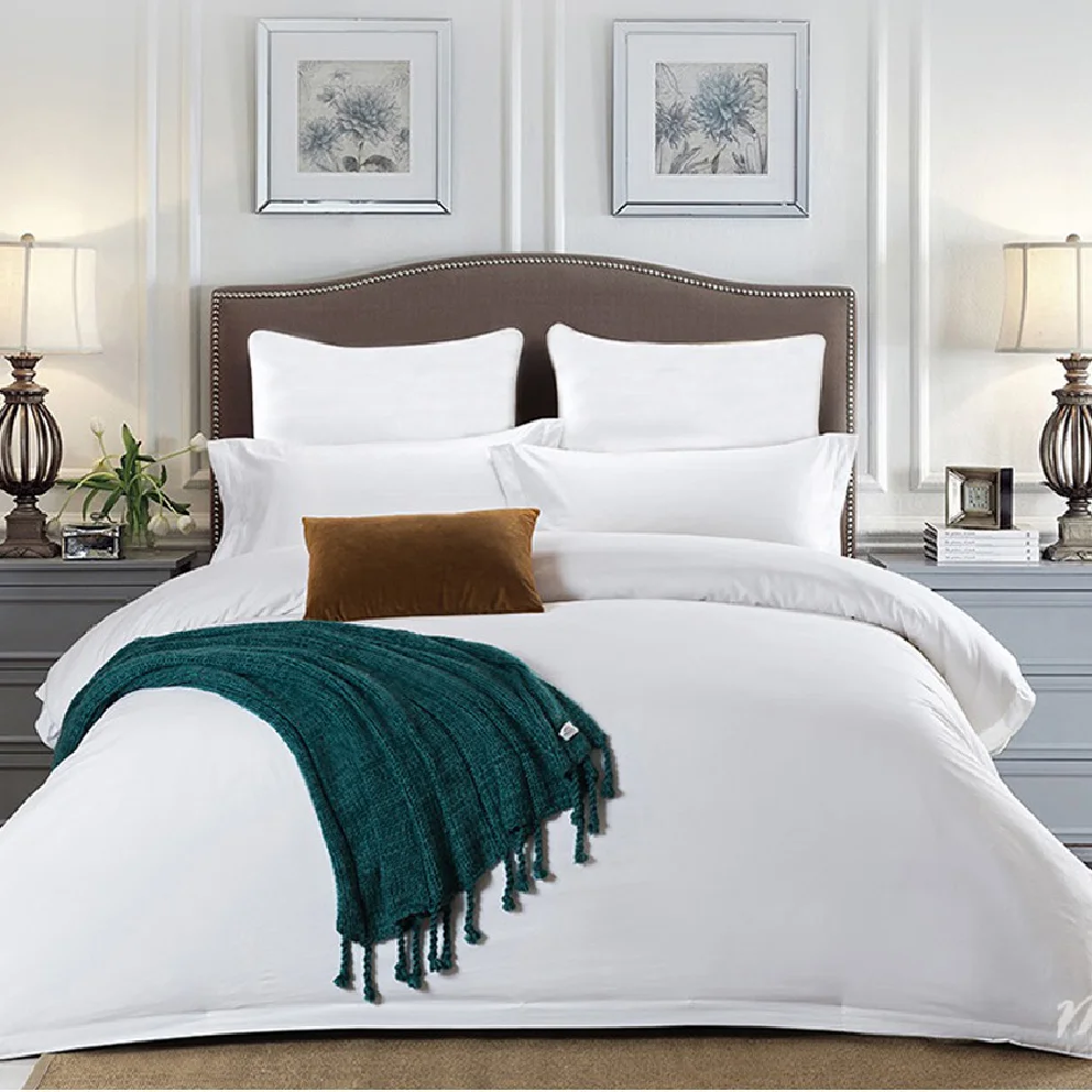 Guangzhou hotel bedding set bed clothes bed linen fabric