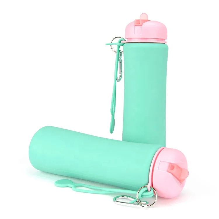 

Free Sample Eco-friendly Outdoors Sports Portable Foldable Collapsible Reusable Water Bottles, Any color color is accepted