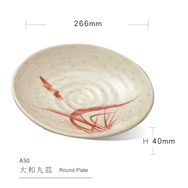

New arrival 10 inch elegant melamine dining round plates, Multicolor