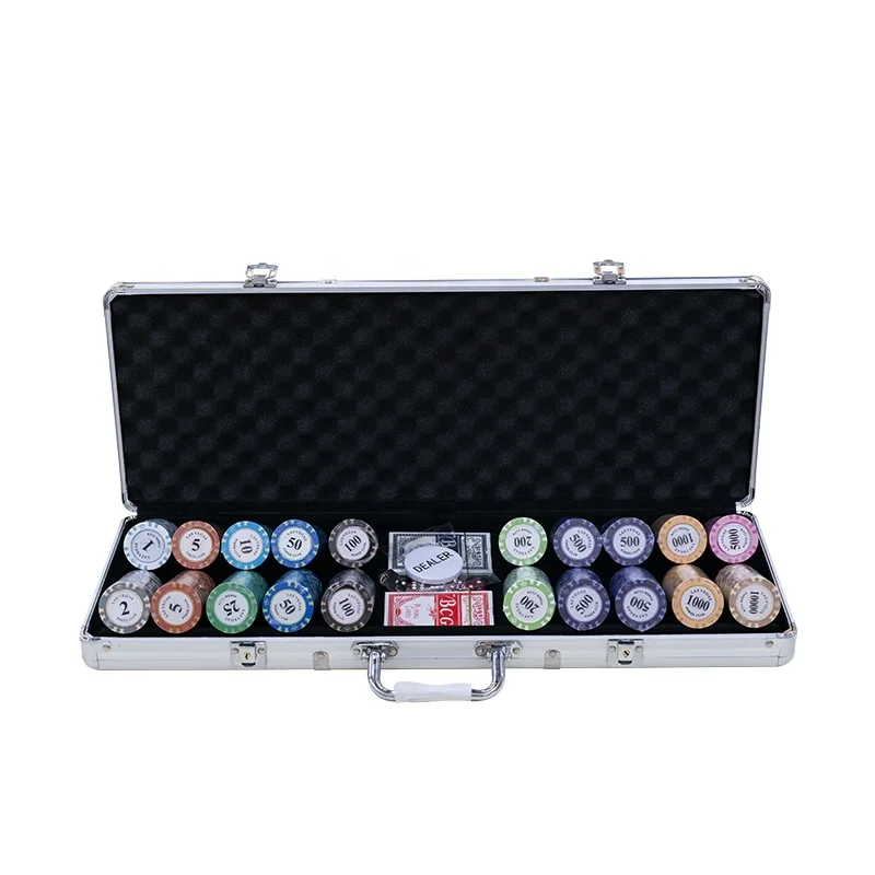 

YH 500pcs/set Clay Gambling 14g Casino Crown Poker Chips Mix Color Texas Poker Chips Set For Sale