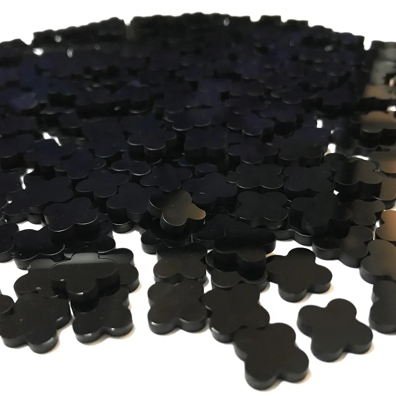 

Black onyx clovers,gemstone clovers for making jewelry