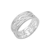 

Classic Sterling Silver Celtic Knot Ring For Men, 925 Silver Band Celtic Men's Ring