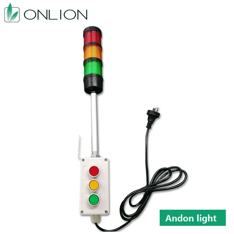 Onn Led Signal Tower Light R Y G W B 5 Colors For Workstation Ac100 ...