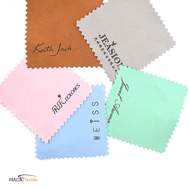 

Wholesale Custom Microfiber Suede Jewellery Jewelry Cleaning Polishing Cloth With Special Formula, Customized