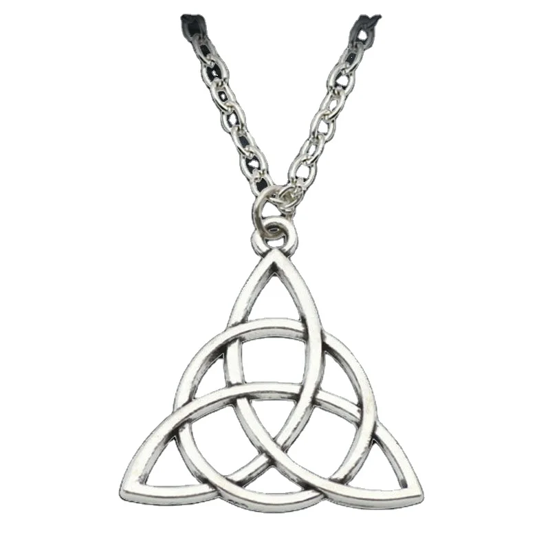 

Triquetra Celtic Symbol Pendant Jewelry Trinity Knot Talisman sign Necklace, Silver