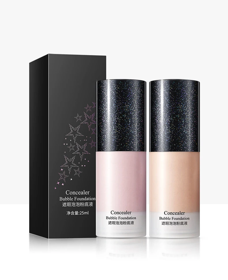 

Wholesale 2 colors women fashion makeup high covering moisturizer soft matte foundation whitening 25ml long-lasting concealer