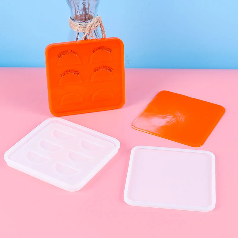 

M555 DIY Epoxy eyelash holder resin mold eyelash box tray mold, Customized color