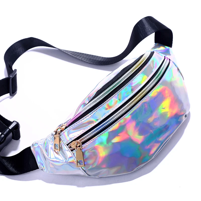 

holographic designers women fanny pack waist bag wholesale cheap price new travel belt running waist bags