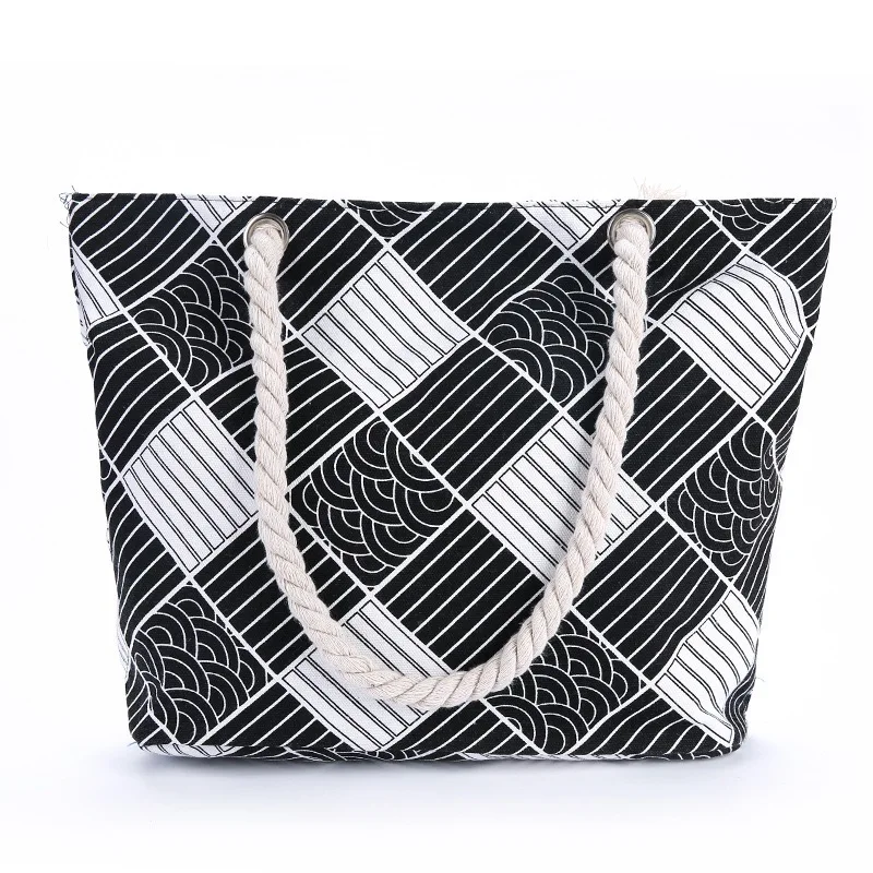 

RTS Wholesale Factory Direct Cheap Fashion Shoulder Bag For Women Summer Beach Wholesale Canvas Beach Bag, Multi