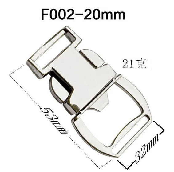 20毫米内部尺寸高品质锌合金两个接头侧面释放快速释放插入联锁扣