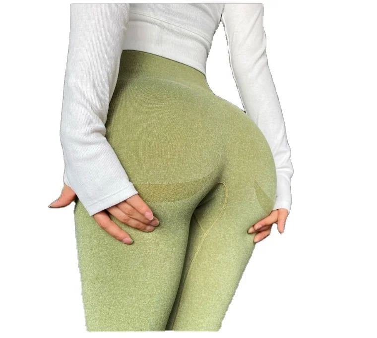 

Women's seamless knitted sweatpants leggings high elasticity sweat-absorbent trousers