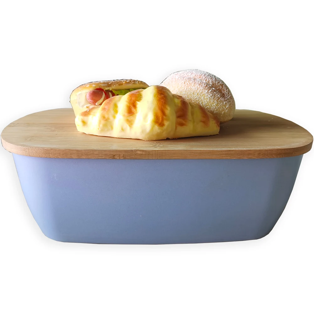 

Bread Box for Kitchen bamboo fiber bread bin with bamboo lid