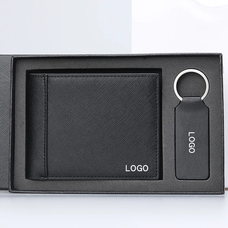 

Professional custom logo Manner Brieftasche luxury men business genuine leather wallet gift set
