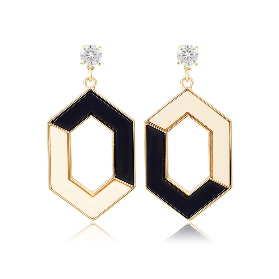

BLE-1064 Xuping fashion jewelry 2019 new arrival 14K gold color women's acrylic drop earrings